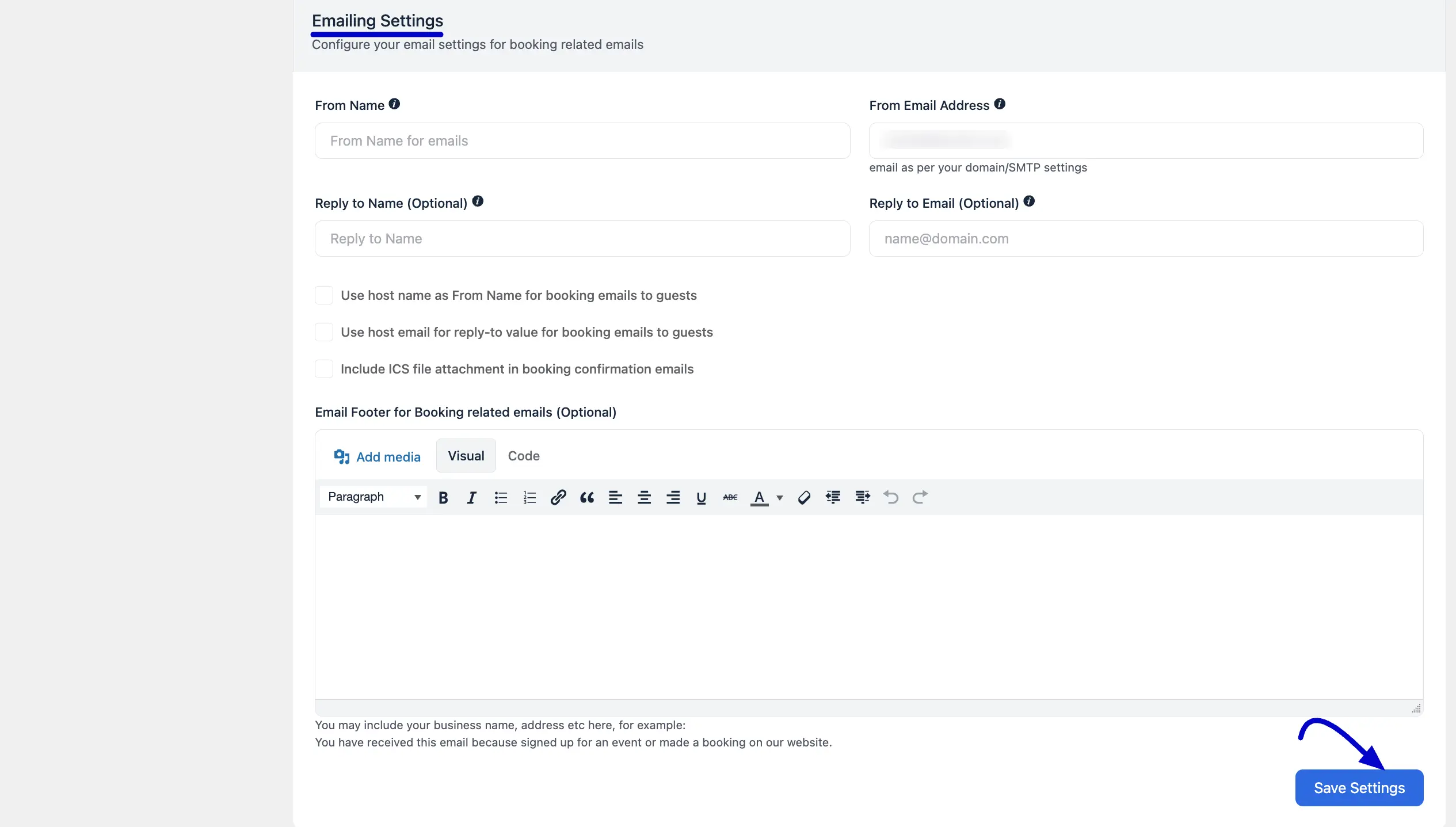 Email Settings