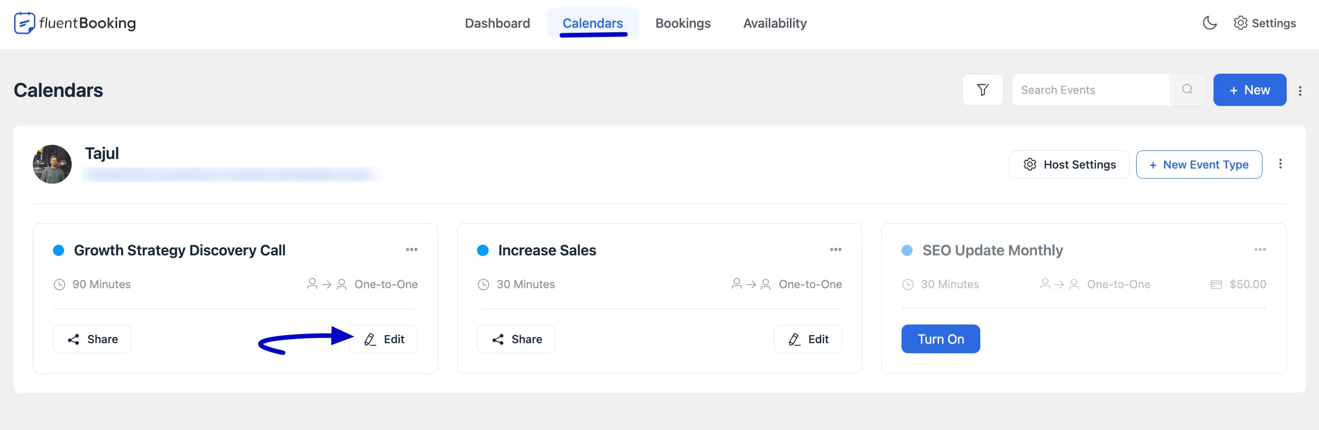 Edit a Bookings