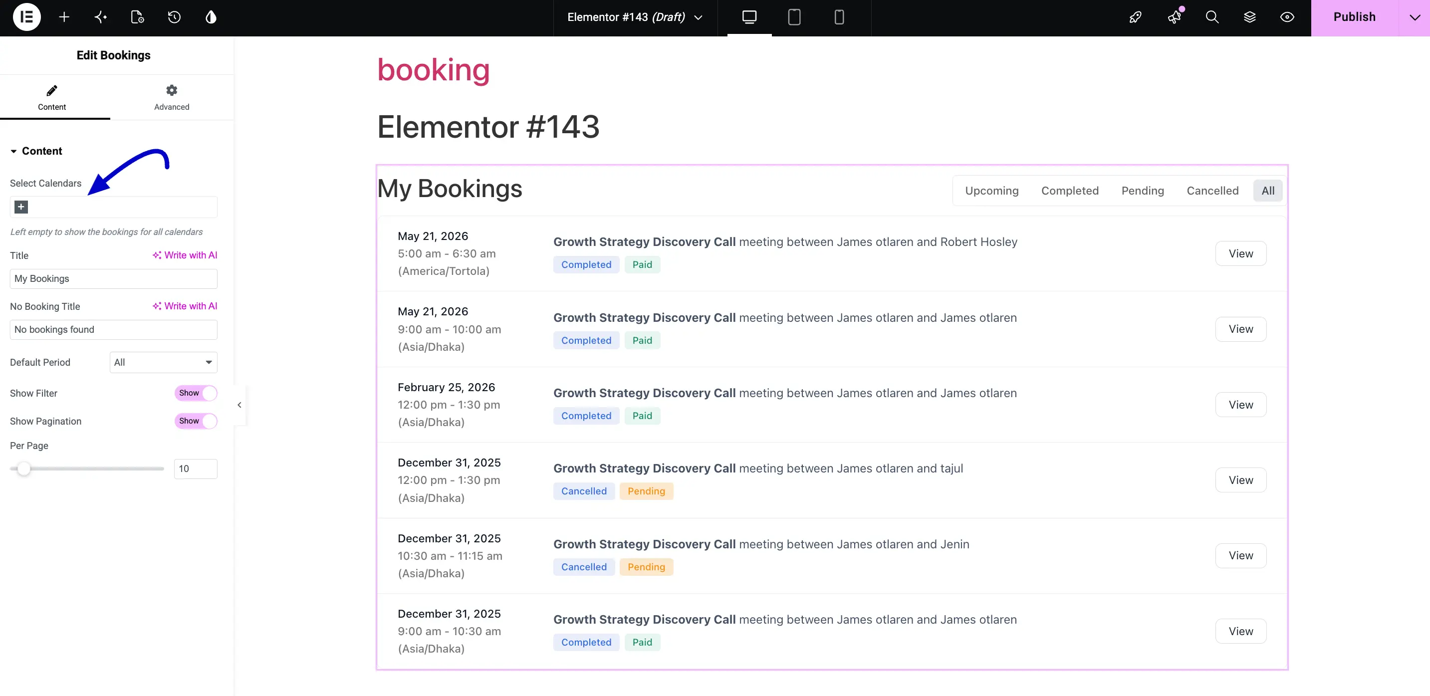 Select Calendars