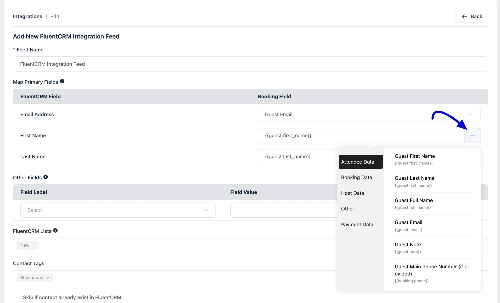 Customize your Integration
