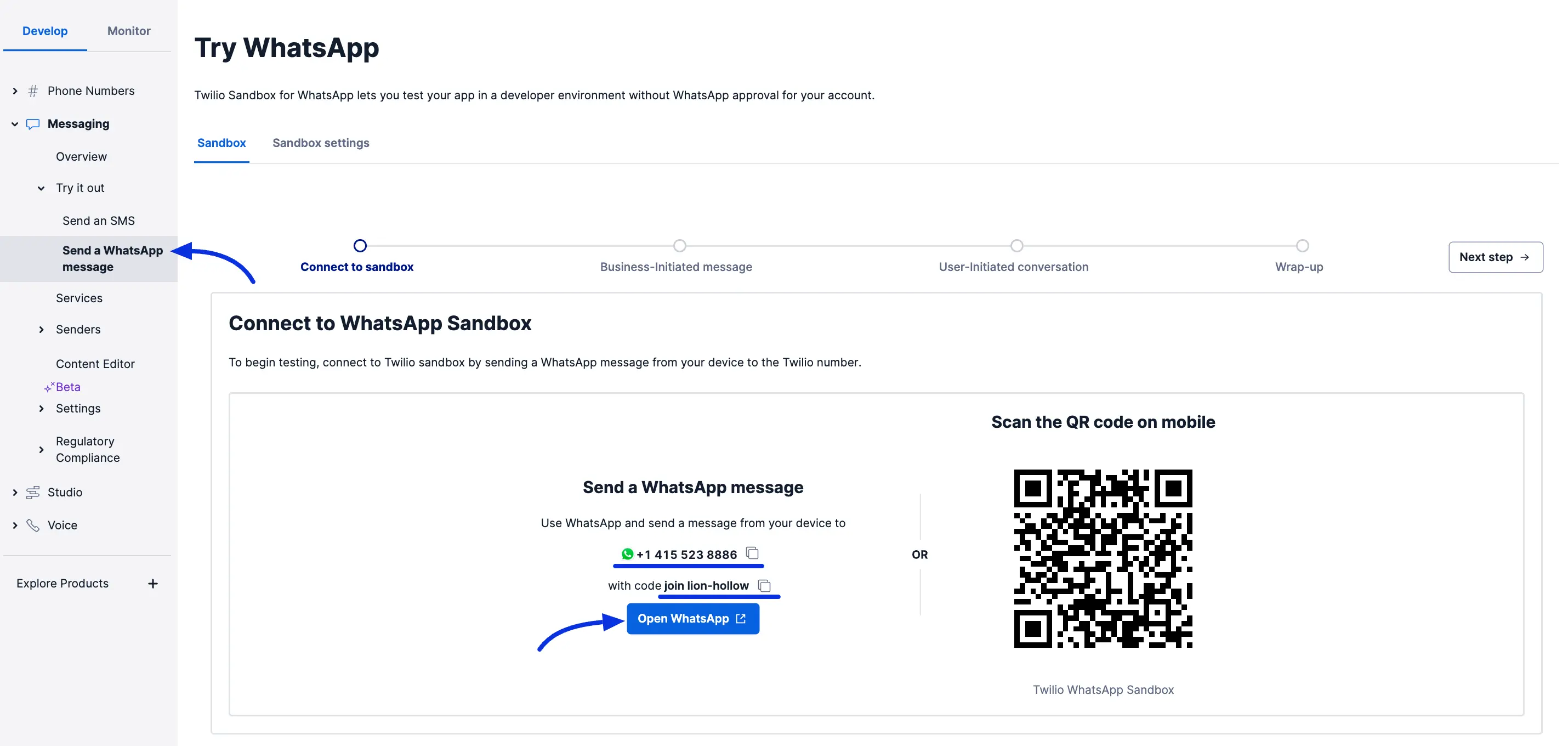 Connect to Sansbox