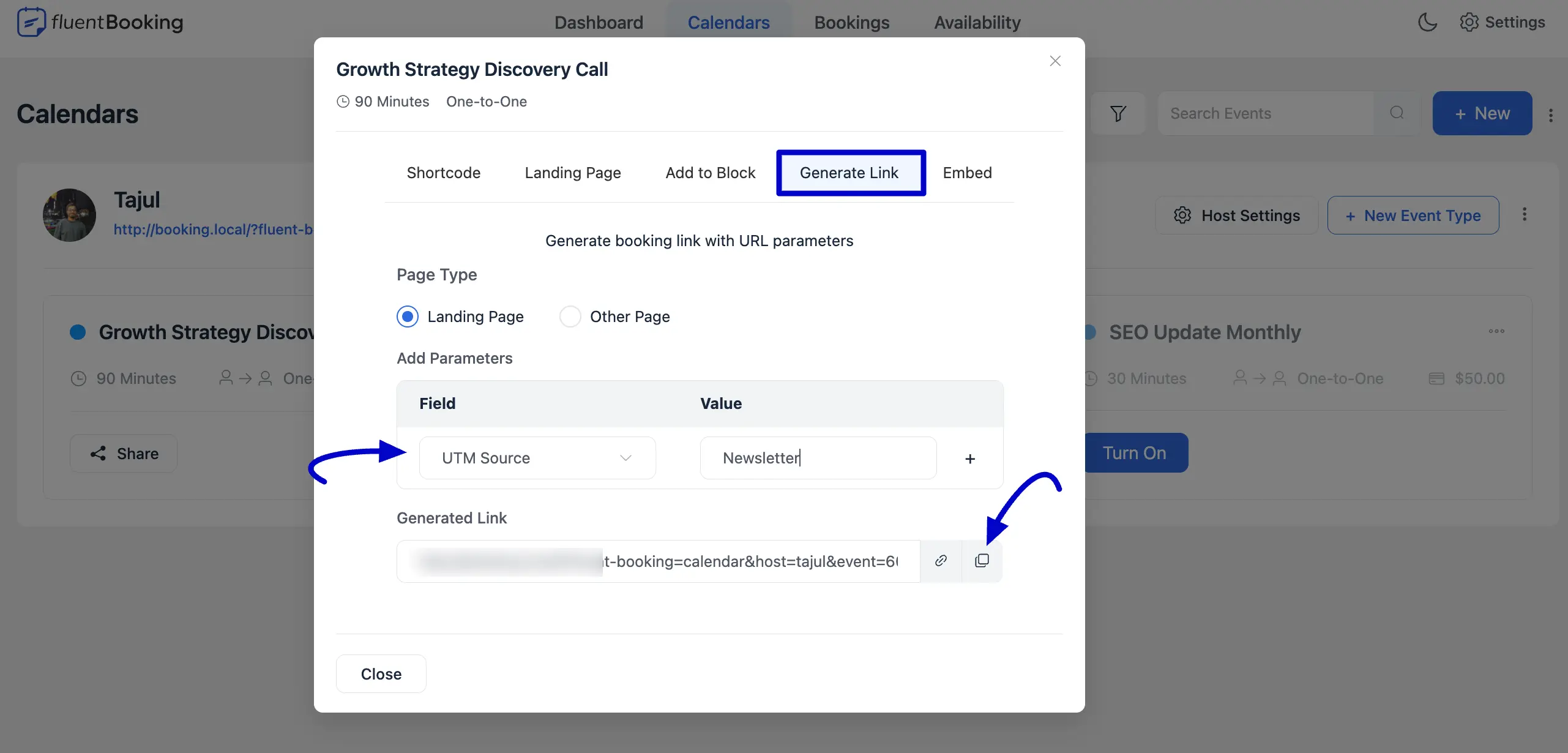 Adding UTM Source Parameters