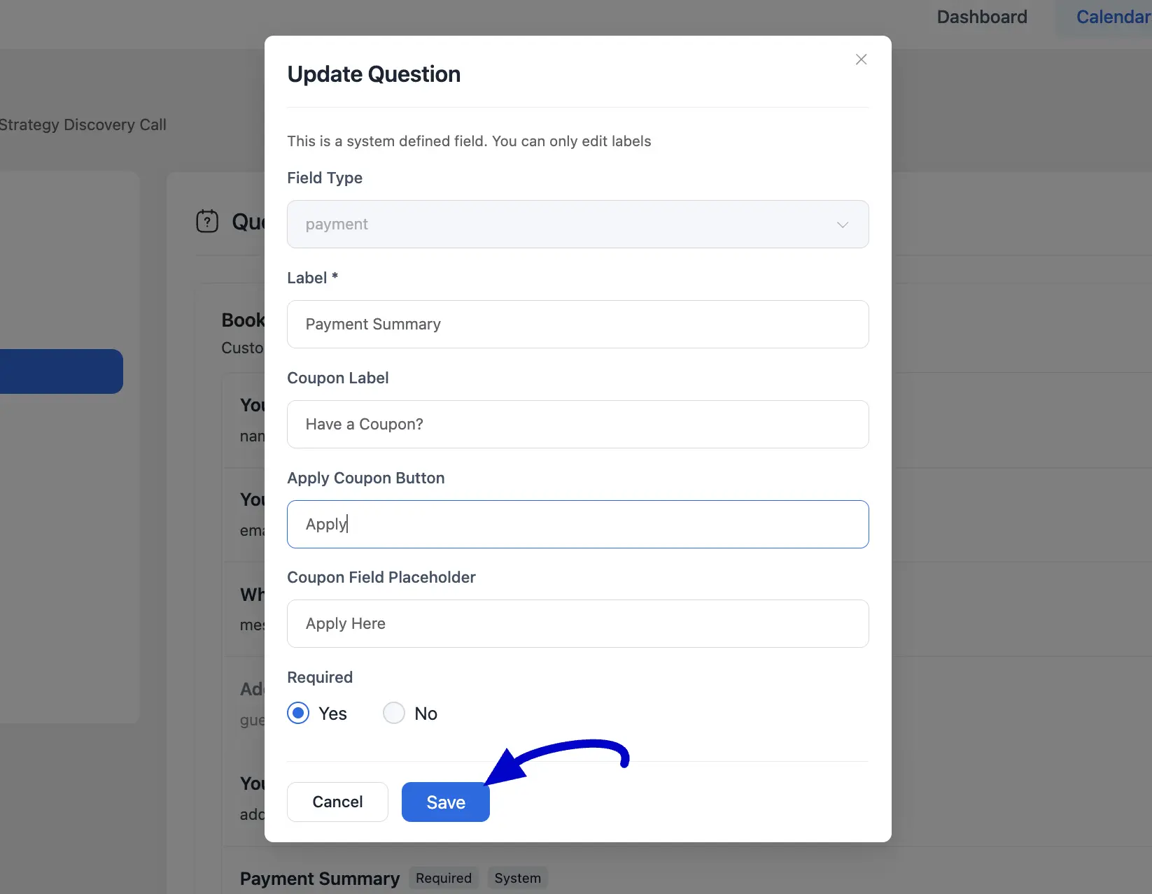 Configure the Coupon Text 