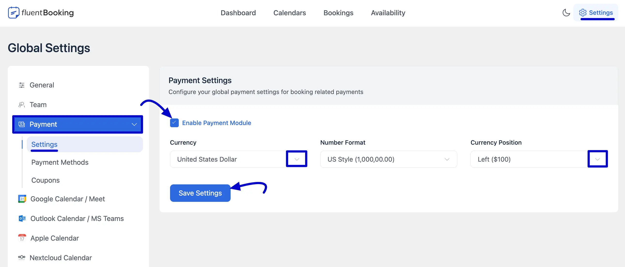 Configure the Global Currency Settings